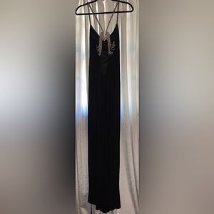 Cache Formal Dress with Rhinestone Straps and Back